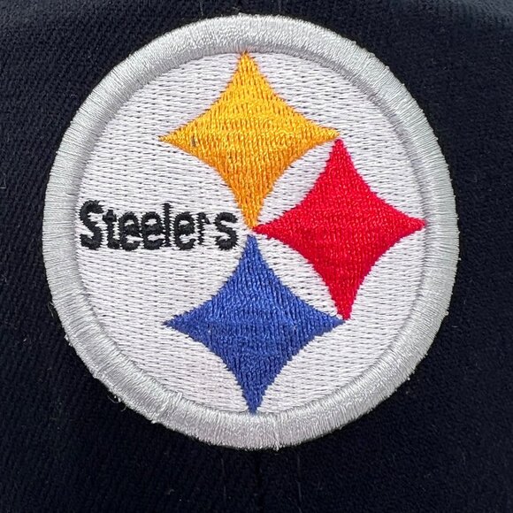 Pittsburgh Steelers Onfield Reebok NFL Cap Hat L/XL Black Embroidered Patch Logo - Picture 7 of 16